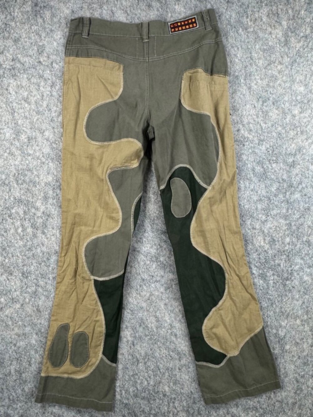 Pygmees Pants Y2K Vintage Camo Cut Out Jean Size Small Cotton - Picture 2 of 10